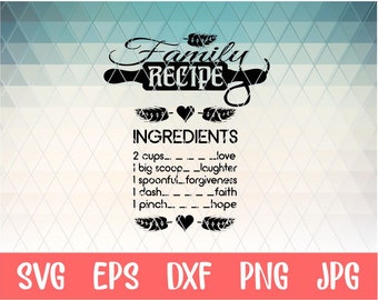 Download Family Recipe Svg Etsy