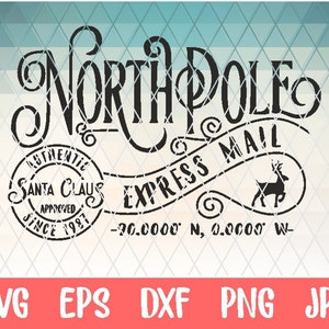 North Pole svg North Pole Hot Chocolate silhouette cut file Hot Chocolate svg Christmas SVG Santa Svg Santa hot chocolate Chocolate svg