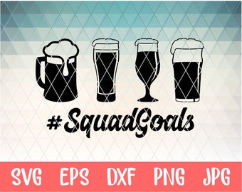 Squad objectifs bière SVG, Craft Beer SVG, Beer Lover, Funny, TShirt Design, Svg For Vinyl, Cut File, Vinyl Designs, Vinyl Files, Png, SVG, Dxf