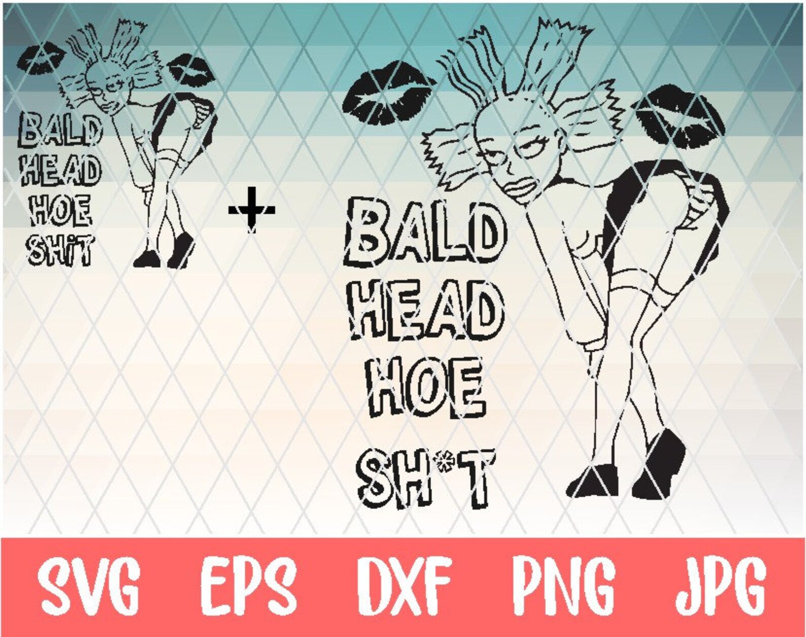 Bald Head Hoe Shit SVG Cutting File. Pretty Cynthia SVG | Etsy