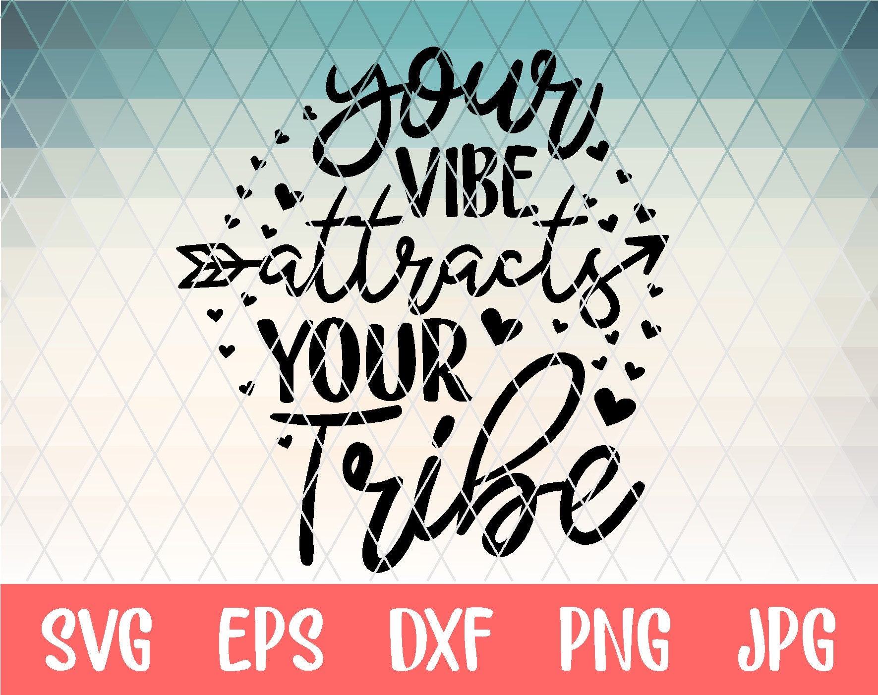Your vibe attracts your tribe SVG Cut File digital file | Etsy
