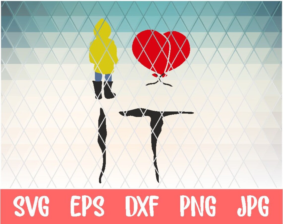 Pennywise With Balloon Svg Cutting File Eps Dxf Pdf Png - Etsy