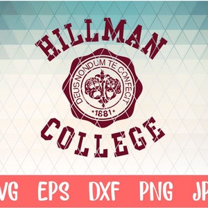 Descarga digital de Hillman College • Transferencia de calor para planchar Un mundo diferente, DXF, SVG, PDF, Silhouette Cameo, Jpeg, Png, Eps