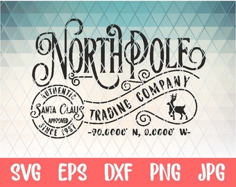 North Pole svg North Pole Hot Chocolate silhouette cut file Hot Chocolate svg Christmas SVG Santa Svg Santa hot chocolate Chocolate svg