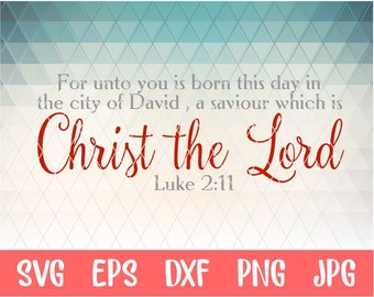 Christmas SVG Luke 2 Scripture