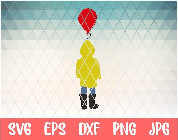 Pennywise with balloon svg cutting file eps dxf pdf png | Etsy