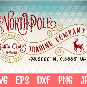 North Pole svg North Pole Hot Chocolate silhouette cut file Hot Chocolate svg Christmas SVG Santa Svg Santa hot chocolate Chocolate svg