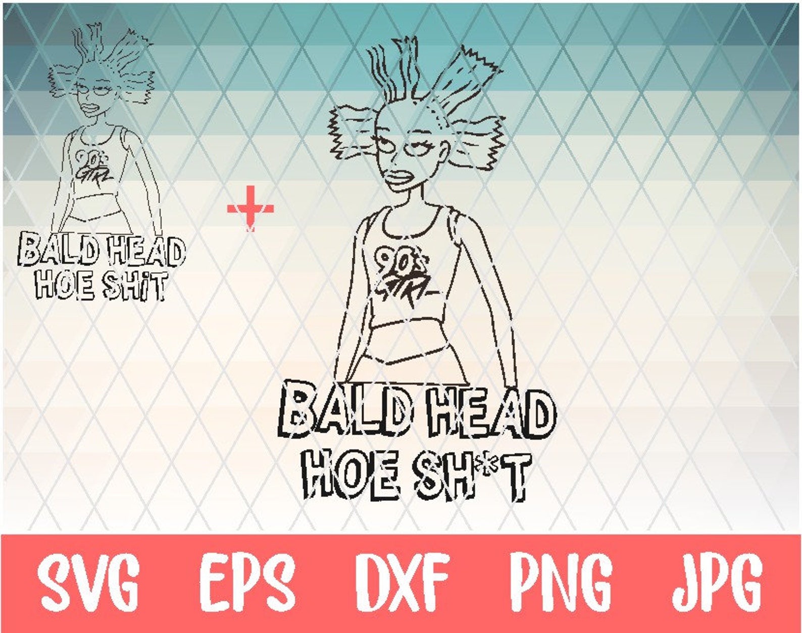 Bald Head Hoe Shit SVG Cutting File. Pretty Cynthia SVG | Etsy