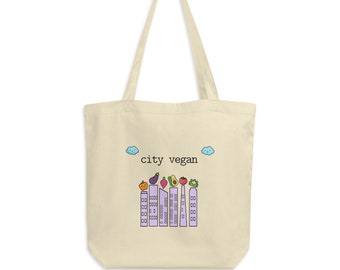 VEGAN TOTE BAG - "City Vegan"