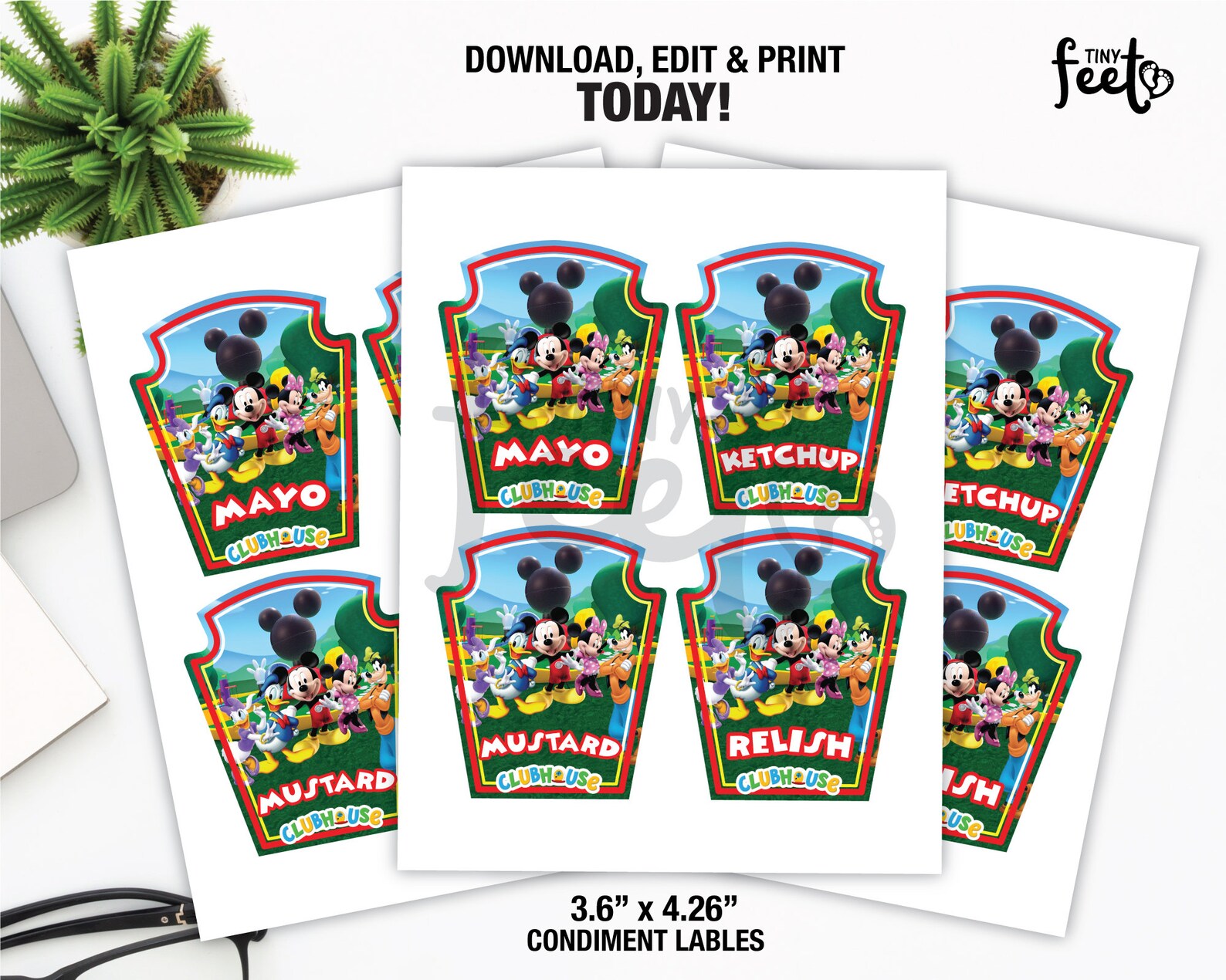 Mickey Mouse Clubhouse Condiment Labels Mickey Mouse - Etsy