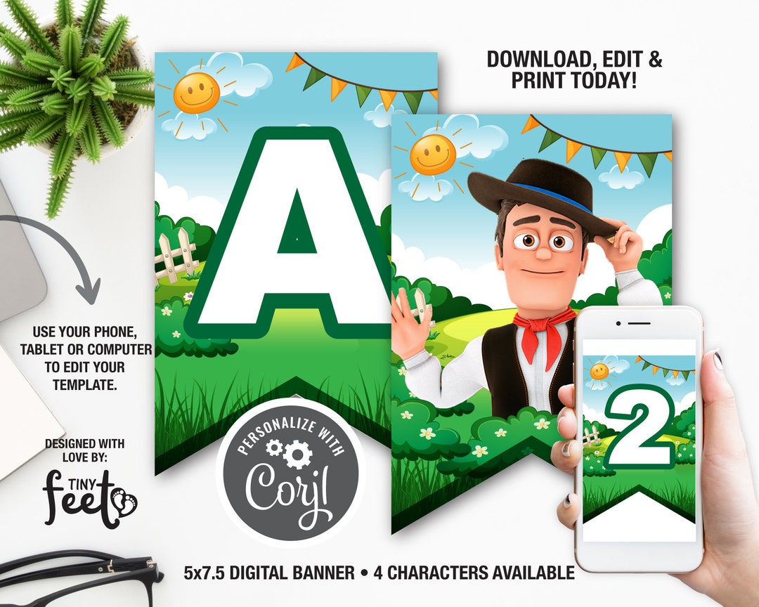 La Granja De Zenon Birthday Banner Zenon Farm Party Decoration Animal