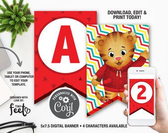 Daniel Tiger Banner | Etsy