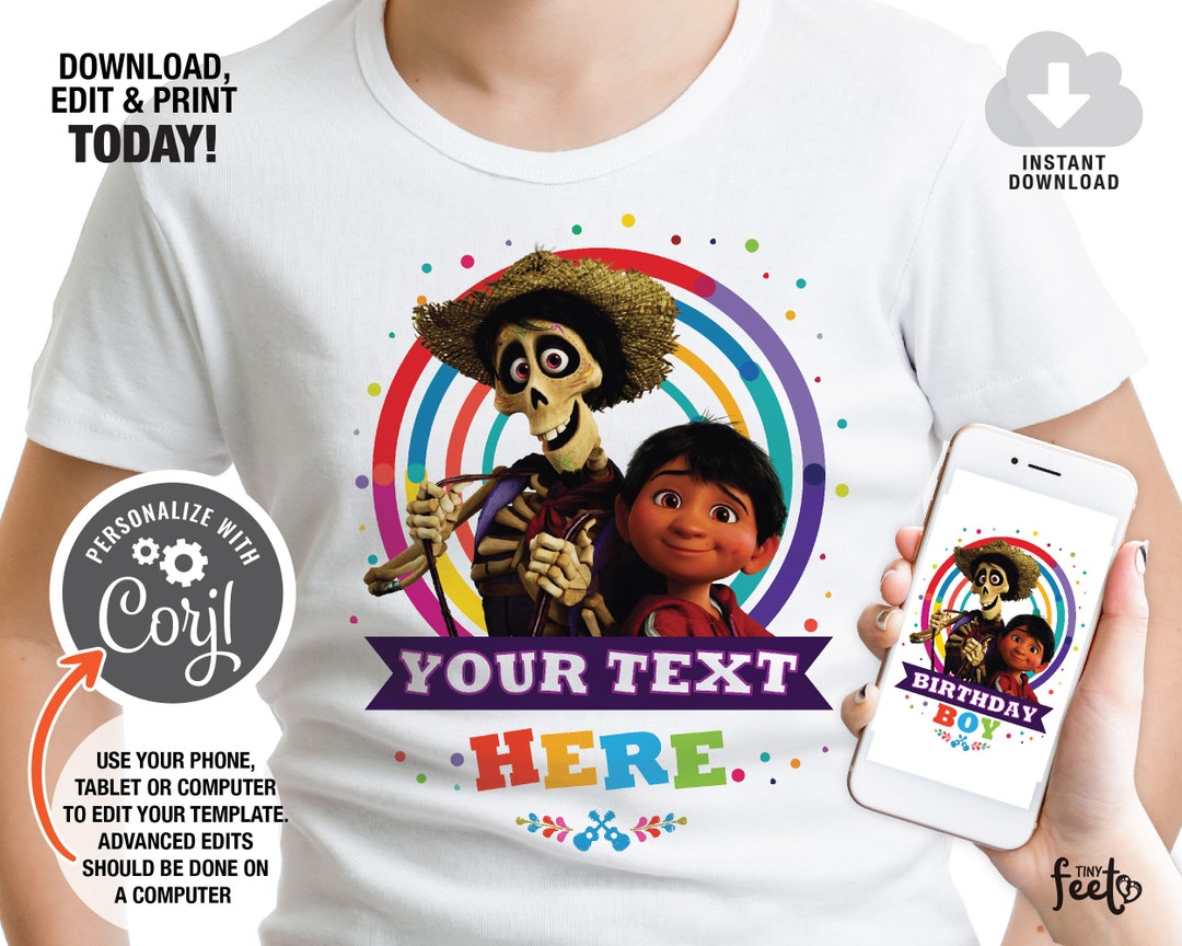 Coco Iron on Transfer, Coco T-shirt Design, Coco Digital Birthday Shirt ...