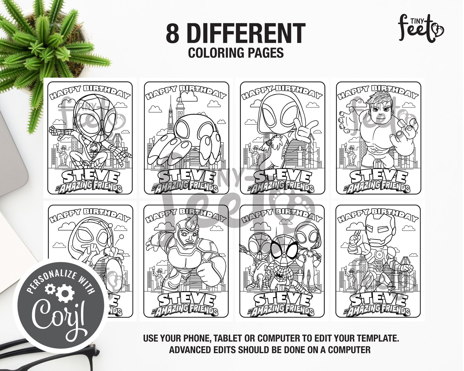 Spidey and His Amazing Friends Coloring Pages, Custom Name Spiderman