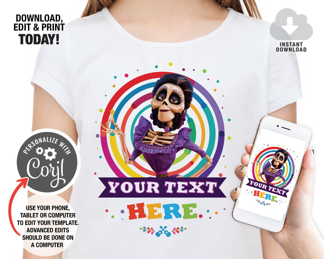 Coco Iron on Transfer, Coco T-shirt Design, Coco Digital Birthday Shirt ...