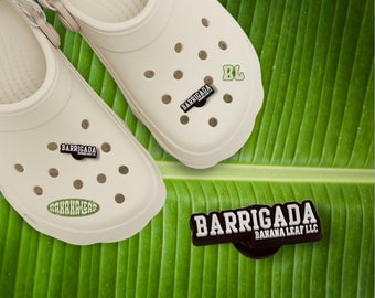 Barrigada Shoe Charm, Guam Village, CNMI, Islander Shoe Charms, Cute Shoe Accessories, Tropical Accessories, Original Banana Leaf Shoe Charm