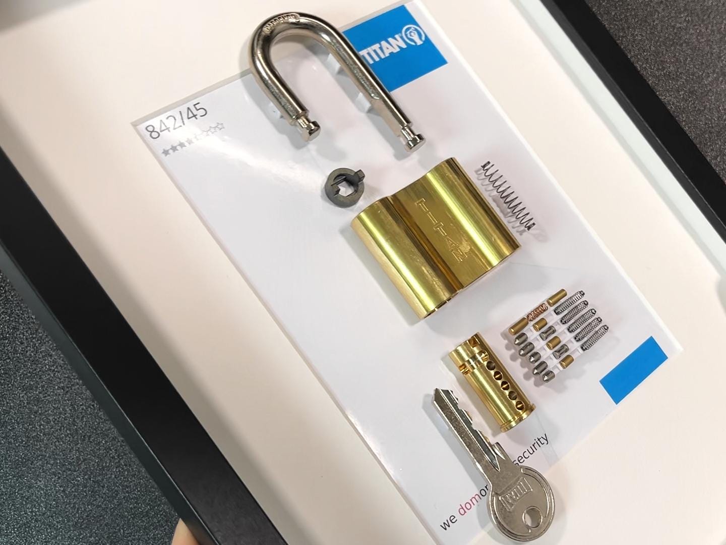 Lock Wall Art - Framed Exploded Titan Padlock Kit - Etsy