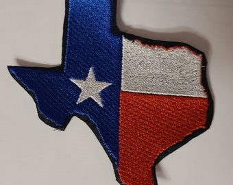 Texas Embroidered Patch, Texas Flag Patch, Lone Star State Patch, 4 Inch Texas Patch, Red White Blue Patch