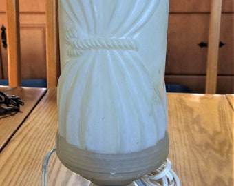 Art deco lamp from the 1930s or 1940s. Nice curtain pattern