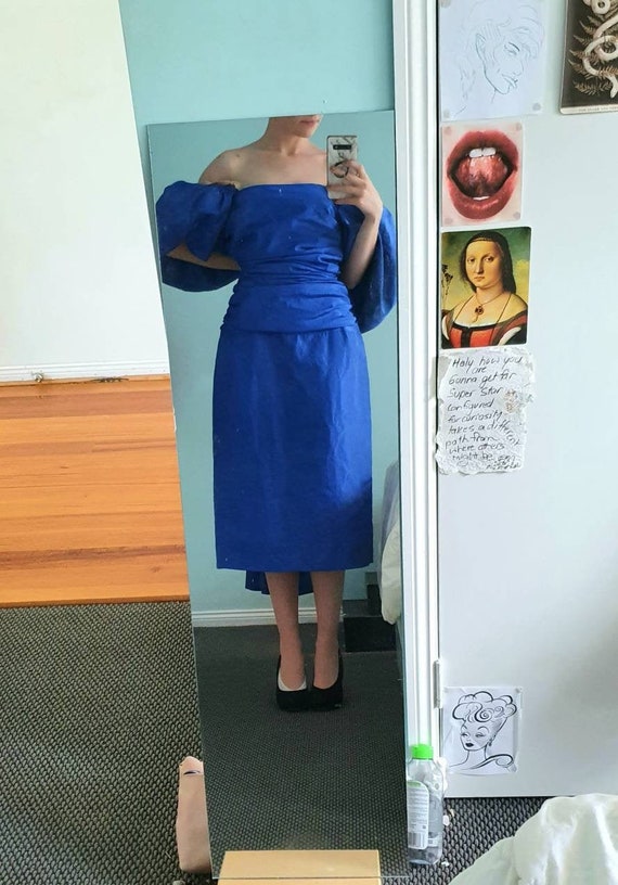 Royal Blue 80s Prom Dress