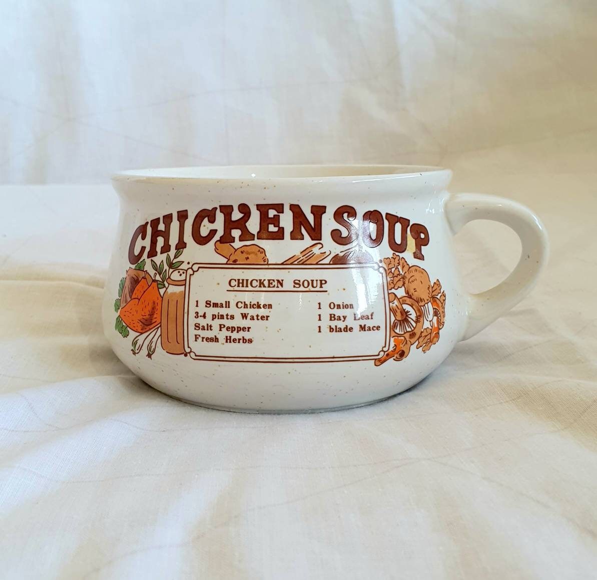 Vintage Chicken Soup Recipe Mug Etsy