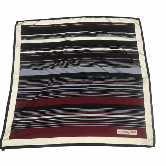 Vintage ysl stripes silk scarf