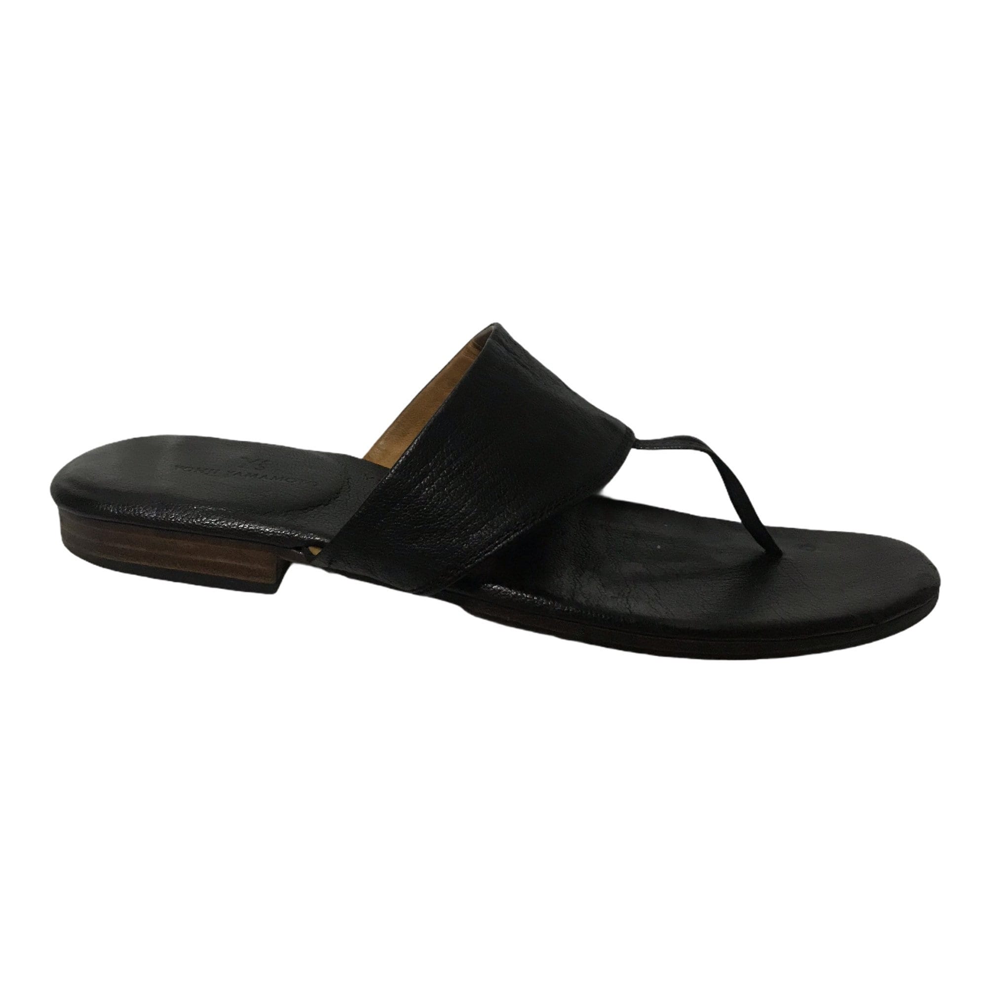 Vintage Ys Yohji Yamamoto Black Leather Sandal Size 4 Made in