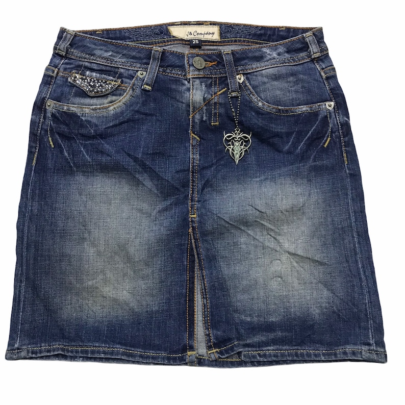 J /& company bling design denim skirt