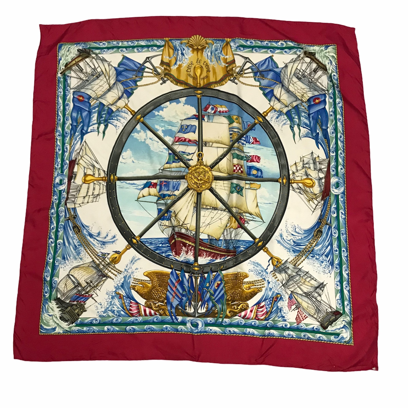 Vintage Vive Le Vent Hermes Silk Scarf by Laurence Toutsy - Etsy