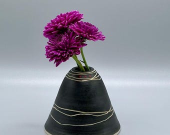 Carving Quietly Sgraffito Bud Vase