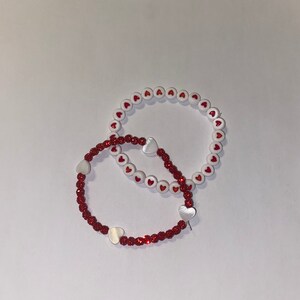 Valentines day bracelet set.
