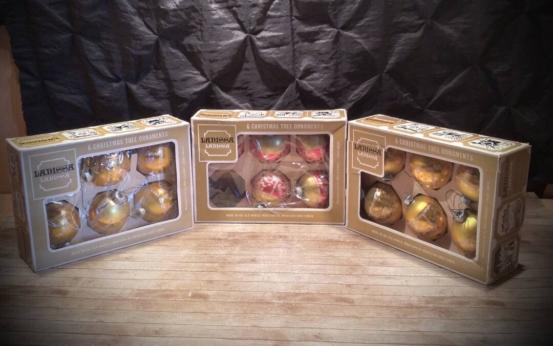 Vintage Lanissa Glass Ornaments Made in the Old World Etsy