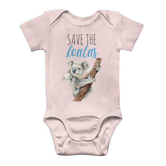 Save the Koalas Classic Baby Bodysuit Baby Koala Snap Suit Etsy