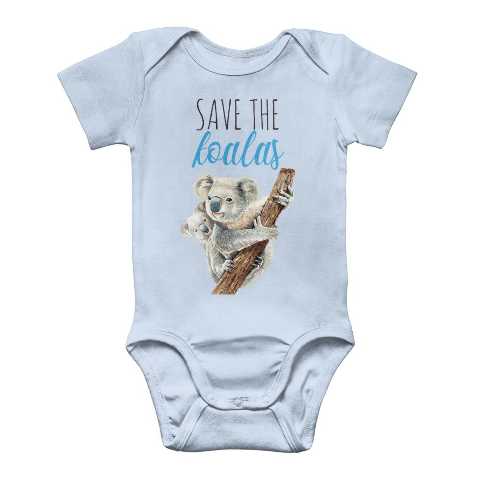 Save the Koalas Classic Baby Bodysuit Baby Koala Snap Suit Etsy