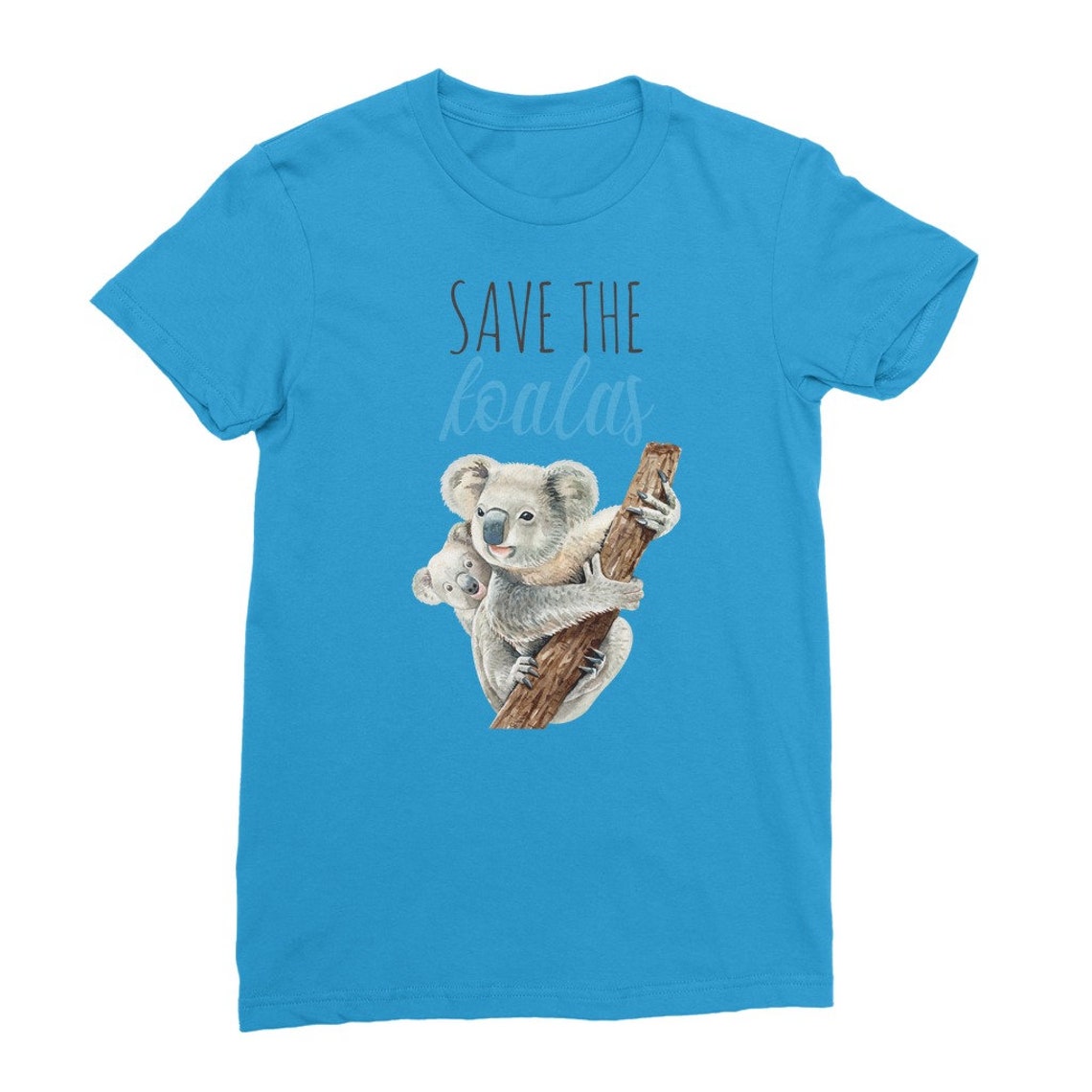 Save the Koalas Women's Tshirt Koala Lovers Wildlife Etsy