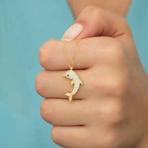 Silver Dolphin Necklace | Silver Dolphin Pendant | Fish Shape Necklace | Animal Lover Necklace | Dolphin Shape Necklace | Cute Dolphin