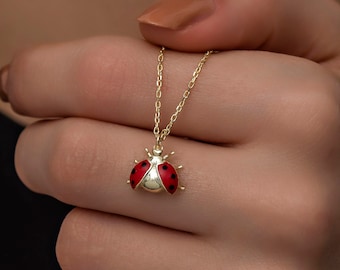 Ladybug Necklace | Ladybird Necklace | Nature Lover Necklace | Ladybug Pendant | Charm Necklace | Good Luck Necklace | Good Fortune Gift