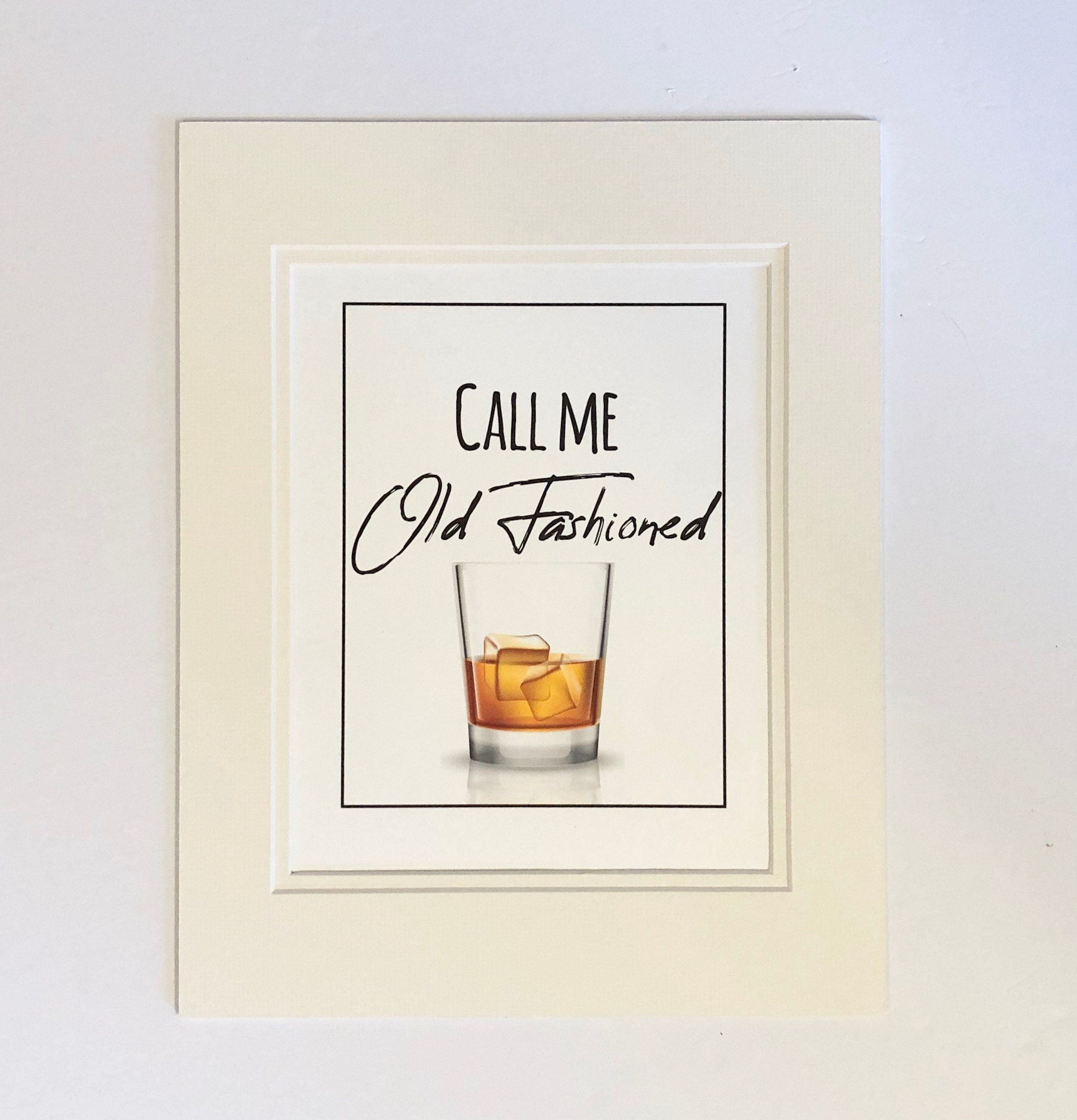 Call Me Old Fashioned Bar Sign Printable Bar Art Whiskey | Etsy