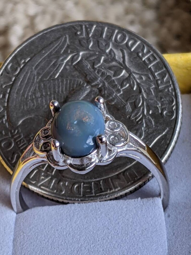 Semi Black Opal Ring