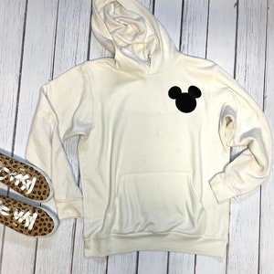 Mickey Mouse Pocket / Hoodie for fall / soft Disney sweatshirt / Mouse Ears Fleece  /  Ladies gift / Ships Free