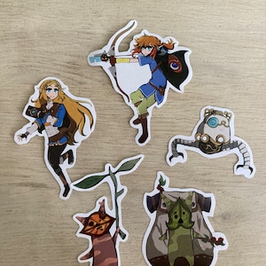 Adorables stickers inspirés de The Legend of Zelda Breath of the wild et les larmes du royaume