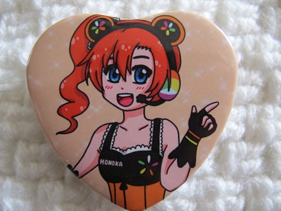 Cute Heart Shaped Buttons Inspired by Love Live School Idol
