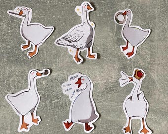 Cute Stickers inspired by Untitled Goose Game - Part 2