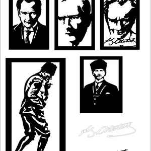 Digital Files- Mustafa Kemal ATATÜRK - File for Cutting, Printing and Plotting