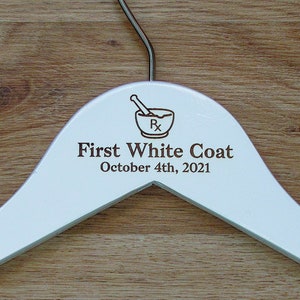 Personalized Pharmacist Hanger, Soon to Be Pharmacist, Pharmacist White Coat Ceremony, Gift for Pharmacist, PharmD Hanger, First White Coat