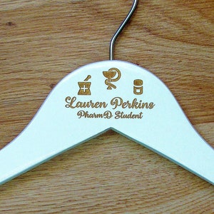 Personalized Pharmacist Hanger, Soon to Be Pharmacist, Pharmacist White Coat Ceremony, Gift for Pharmacist, PharmD Student, First White Coat