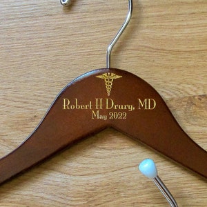 White Coat Hanger, Gift for New Doctor, Medical Student Gift, Christmas Gift for Med Student, 1st White Coat Hanger, First White Coat Gift