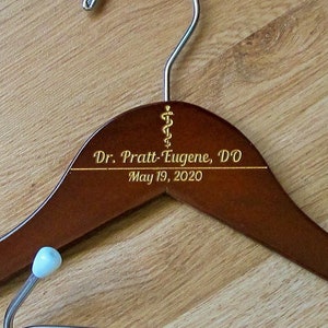 Doctor Coat Hanger, 1st White Coat Ceremony, Doctor of Osteopathy Graduation Gift, DO Gift, Doctor of Osteopathic Medicine Gift, Doctor Gift