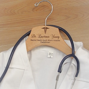 White Coat Hanger, Gift for New Doctor, Medical Student Gift, Christmas Gift for Med Student, 1st White Coat Hanger, First White Coat Gift