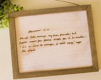 Custom Handwriting Wooden Sign: Family Keepsake Memorial Gift